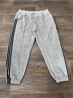 adidas Ivy park Light Beige Corduroy Joggers with Black Side Stripes/A394